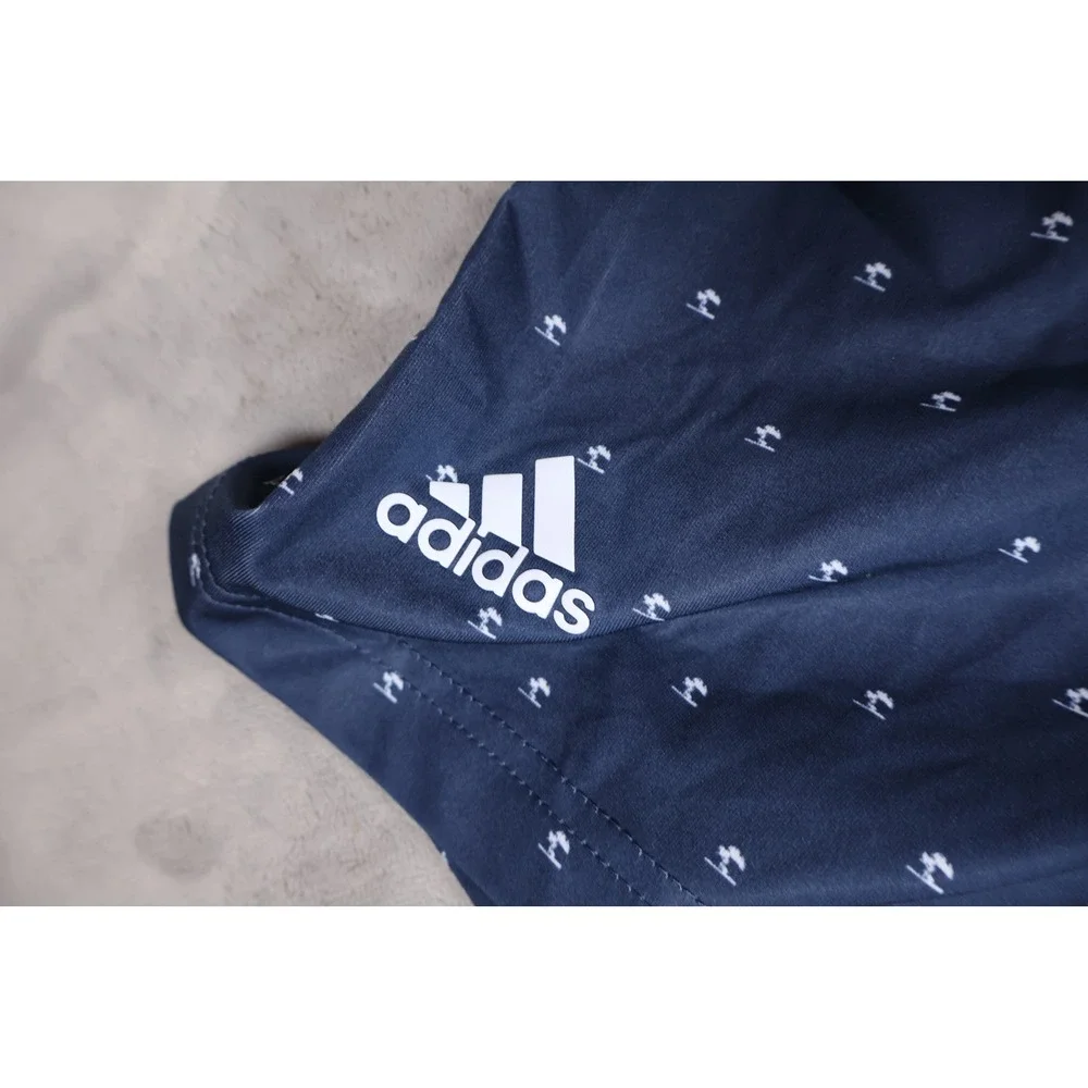 Adidas Skyline Chili Mens 3XL Polo Shirt Navy Blue Palm Tree Print NWT